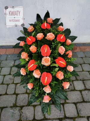 Wiązanka duża z naturalnych kwiatów na pogrzeb