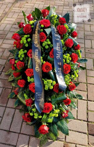 Wiązanka duża z naturalnych kwiatów na pogrzeb