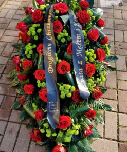 Wiązanka duża z naturalnych kwiatów na pogrzeb