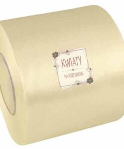 Szarfa satynowa Ecru na pogrzeb