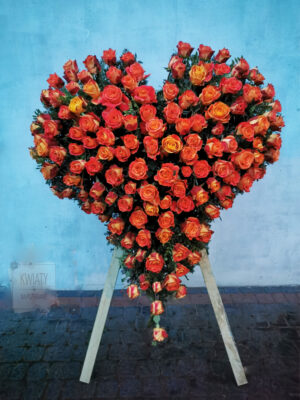 Wieniec Pogrzebowy w kształcie serca